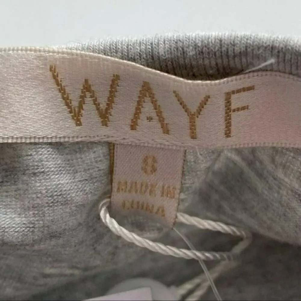 Wayf Luisa Gray Jersey MIDI Dress size 8 NWT